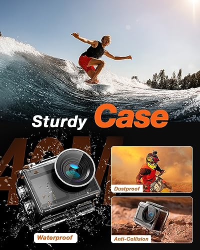iZEEKER 4K Action Camera: Waterproof, Dual Screen