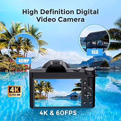 4K Digital Camera with Wide Angle Lens
