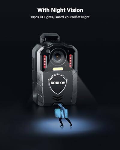 BOBLOV KJ25 1440P Body Camera: 13 Hours Video-Audio