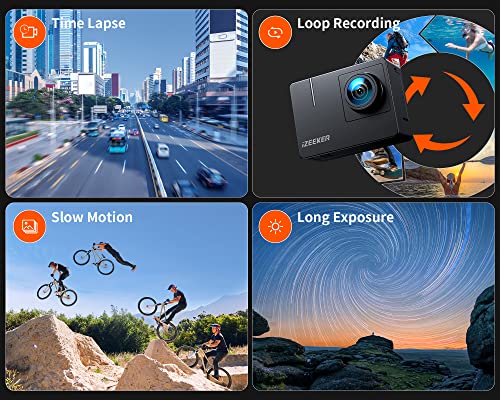 iZEEKER 4K Action Camera - Waterproof, EIS, WiFi