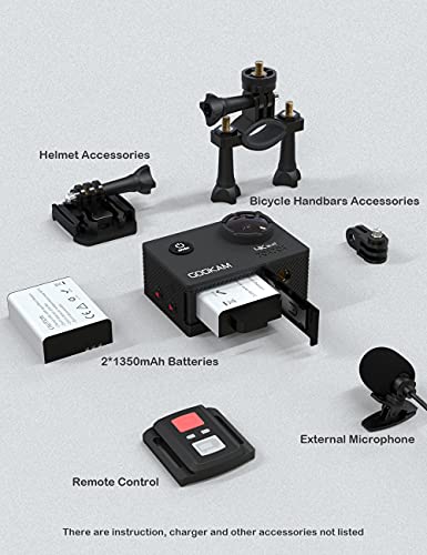 GOOKAM 4K/60fps Action Camera - 20MP Ultra HD