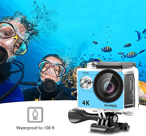 AKASO EK7000 4K30FPS Underwater Camera - Blue