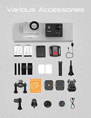 Apexcam 4K 60FPS WiFi Action Camera Kit