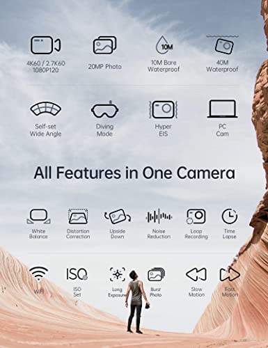 WOLFANG GA420 4K Dual Screen Action Camera