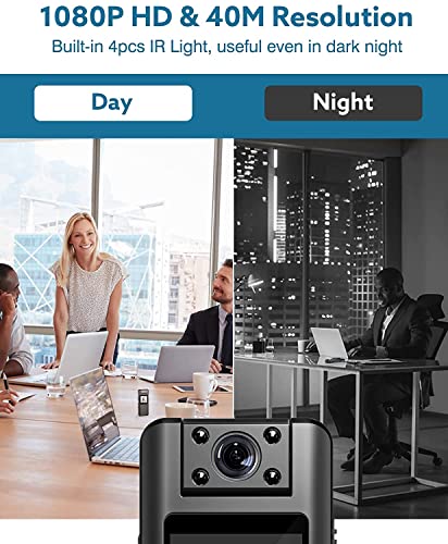 64GB HD BodyCam + OLED Screen & Rotatable Lens