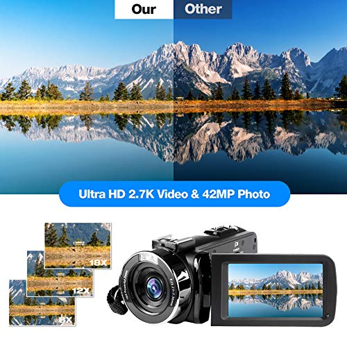 2.7K HD Digital Camcorder: Perfect for Teenagers, Students, Children