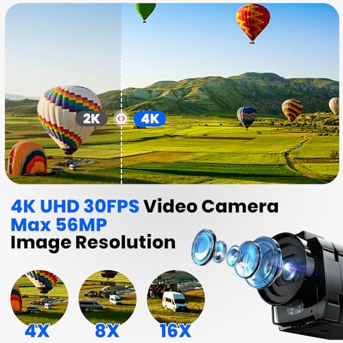 CAMWORLD 4K Dual Lens WiFi Vlogging Camera