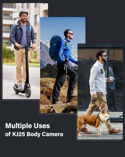 BOBLOV KJ25 1440P Body Camera: 13 Hours Video-Audio