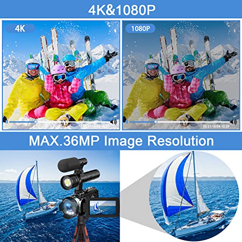 Hojocojo 4K Camcorder with Night Vision
