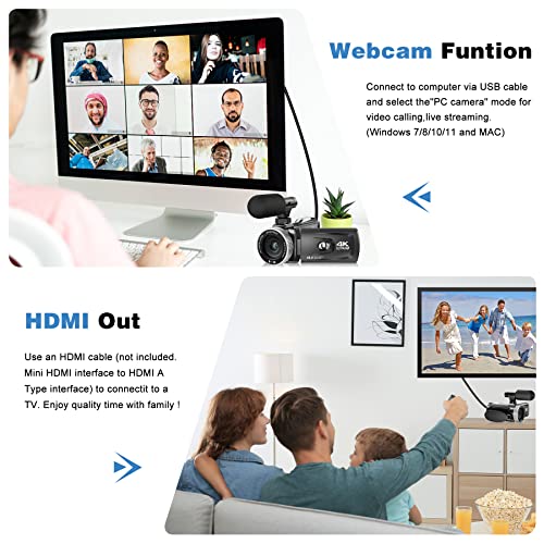 Windancy 4K Camcorder for YouTube Vlogging