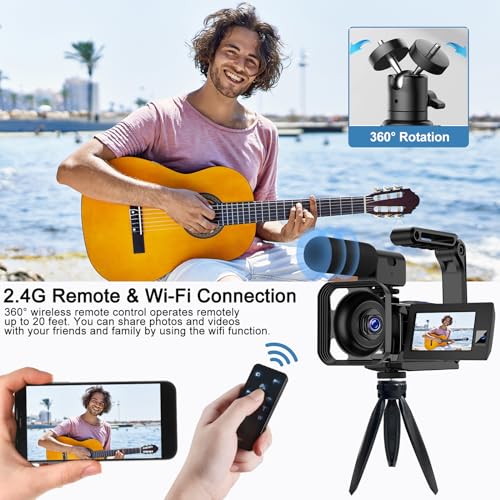 CAMWORLD 4K Dual Lens WiFi Vlogging Camera