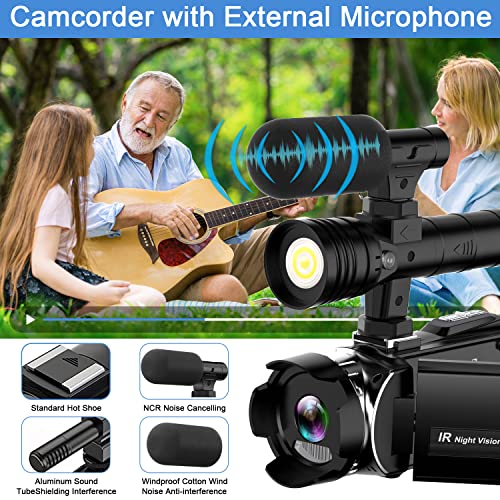 Hojocojo 4K Camcorder with Night Vision
