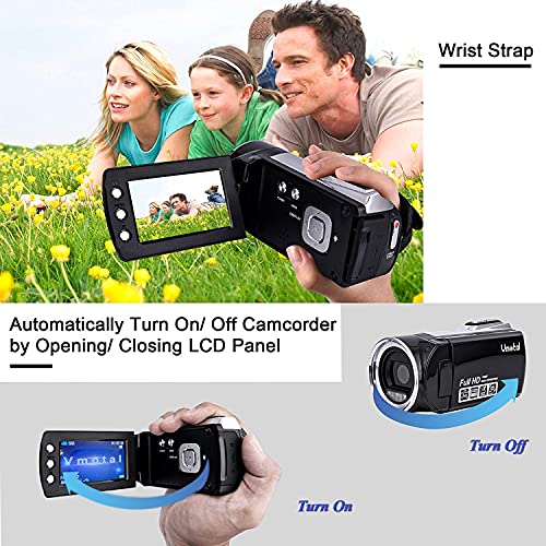 Flip Screen Digital Vlog Camcorder 1080P Video Camera