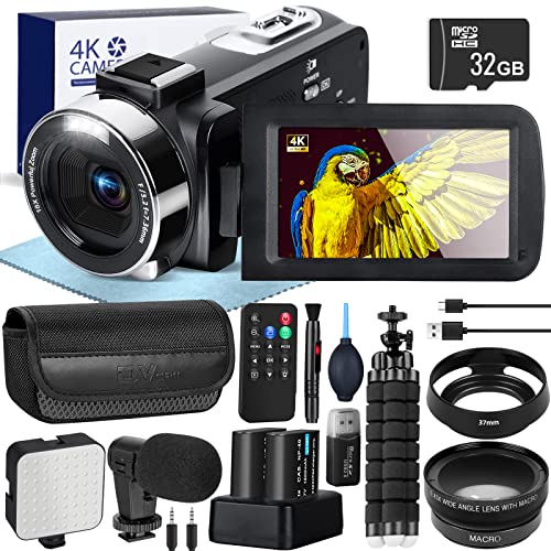 Portable 4K Camcorder with Night Vision & WiFi