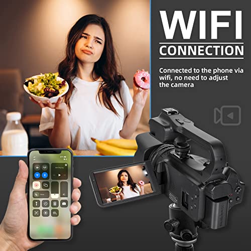 4K Camcorder with Auto Focus and 18X Zoom