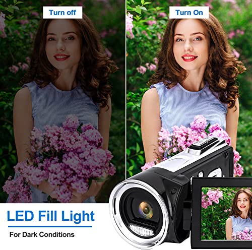 Flip Screen Digital Vlog Camcorder 1080P Video Camera