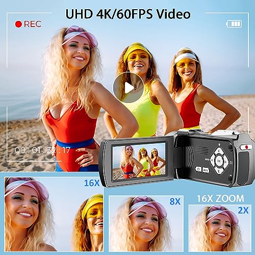 High-resolution 4K video camera with essential accessories