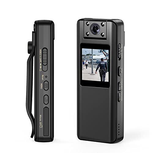 64GB HD BodyCam + OLED Screen & Rotatable Lens