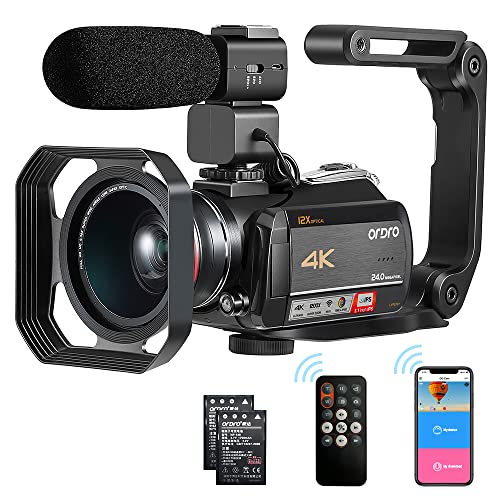 ORDRO 4K Camcorder Ultra 1080P 60FPS Vlog Camera