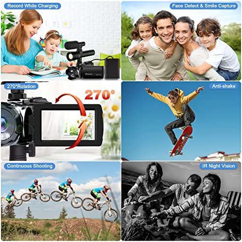 4K Video Camera with Night Vision and Zoom