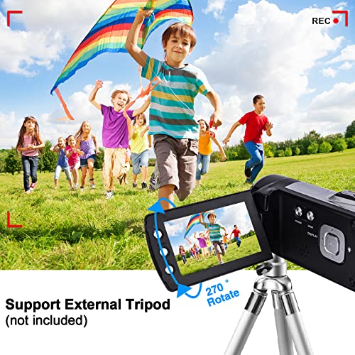 Flip Screen Digital Vlog Camcorder 1080P Video Camera