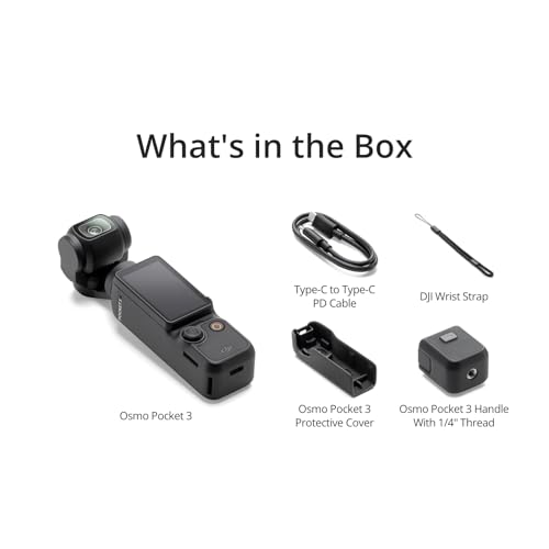 Compact DJI Osmo Pocket 3 Camera, 4K/120fps Video
