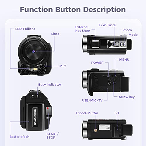 Sunscien Full HD 1080P Video Camera Recorder