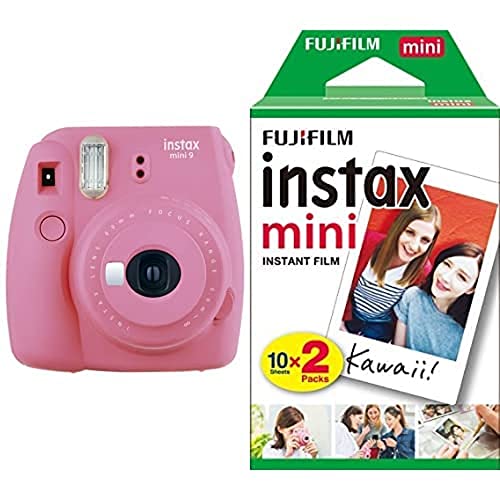 Flamingo Pink instax Mini 9 Camera + 20 Shot Pack