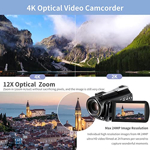 ORDRO 4K Camcorder Ultra 1080P 60FPS Vlog Camera