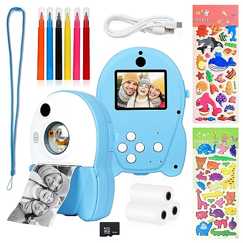 Kids' Instant Camera Kit with Paper, Brushes & Stickers