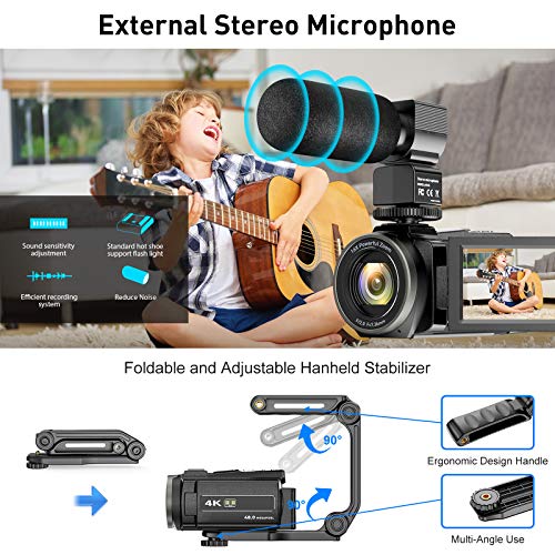 48MP 4K WiFi Vlogging Camera + Accessories