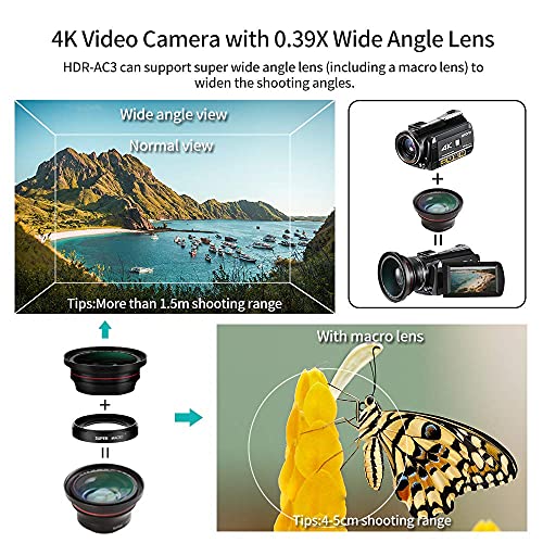 ORDRO AC3 4k Camcorder with Accessories