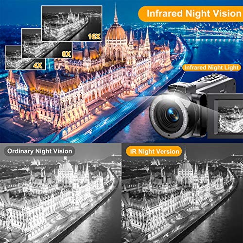 Full HD Video Camera Camcorder with Night Vision