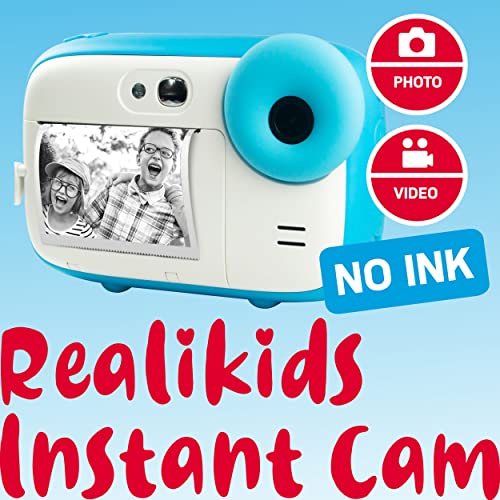 Agfa Realikids Instant Camera with 3 Thermal Paper Rolls - Blue