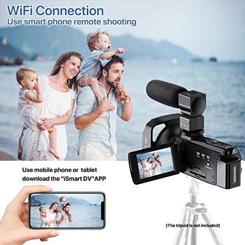 4K Video Camera Camcorder WiFi Night Vision