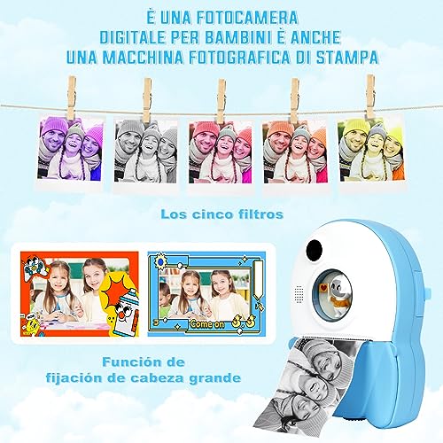 Kids' Instant Camera Kit with Paper, Brushes & Stickers