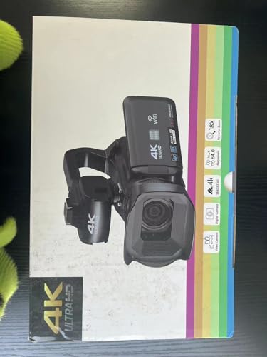 4K Camcorder with Auto Focus and 18X Zoom
