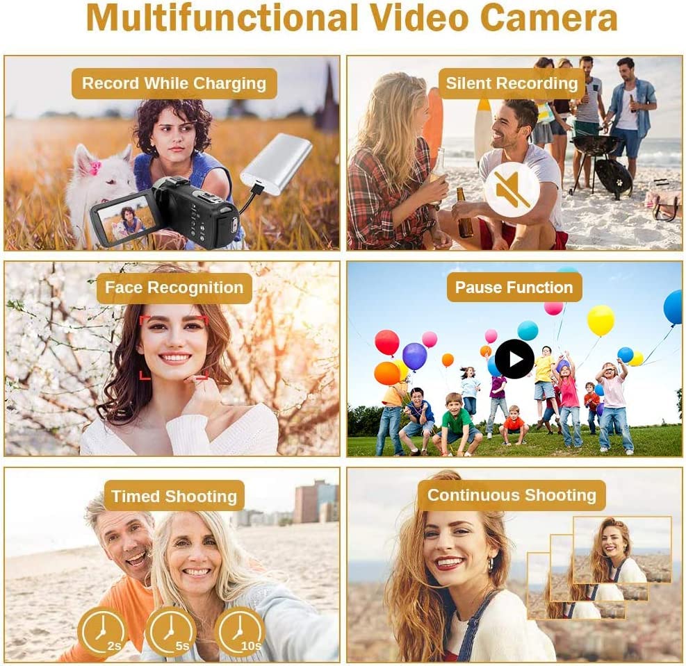 2.7K 42MP Video Camera | 18X Zoom | 3" LCD | Vlogging