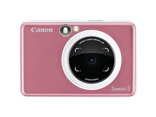 Canon Zoemini S Camera Printer (Rose Gold) - Pocket-sized 8MP with ring-light