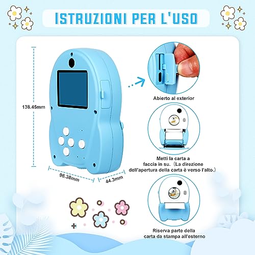 Kids' Instant Camera Kit with Paper, Brushes & Stickers