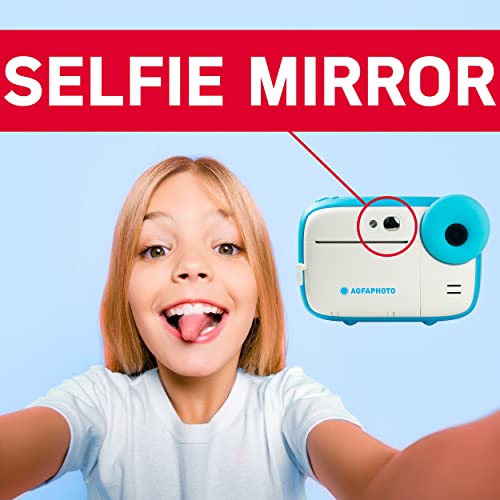 Agfa Realikids Instant Camera with 3 Thermal Paper Rolls - Blue