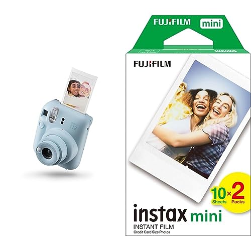 Instax Mini 12 Camera + Fujifilm Film: Blue, 20 shots