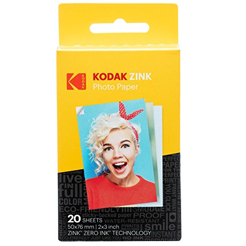 Kodak Printomatic Instant Print Camera - Full Color Prints & Zink Photo Paper - 20 Pack