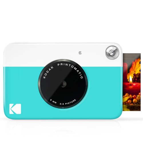 Instant Print Camera - Full Color Prints, Blue