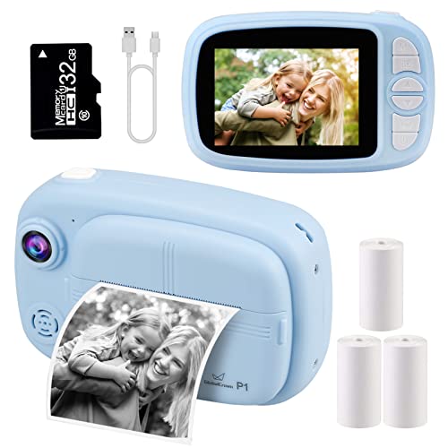 GlobalCrown Kids Instant Camera with Screen and Accessories