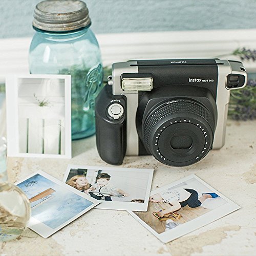 Instant film camera with large format & selfie lens