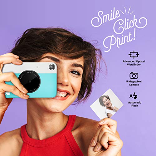Instant Print Camera - Full Color Prints, Blue