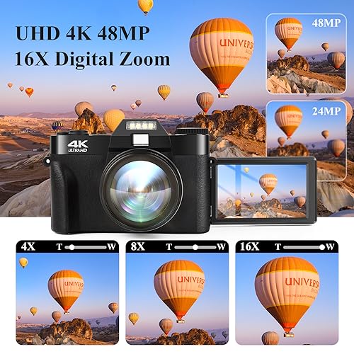 LAMA 4K Autofocus Vlogging Camera, 48MP Compact