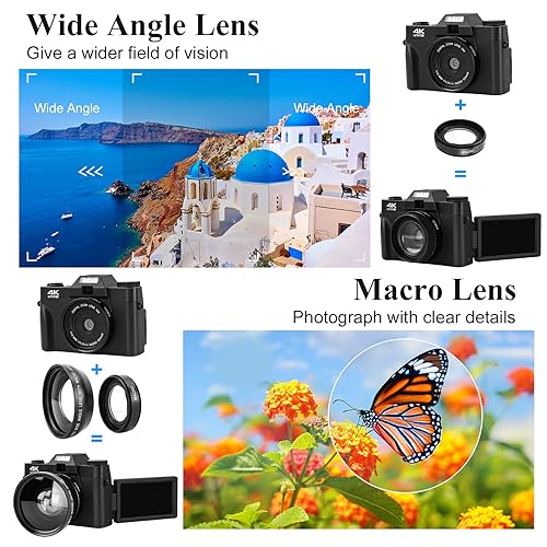 LAMA 4K Autofocus Vlogging Camera, 48MP Compact