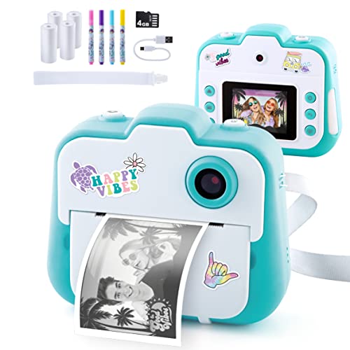 Kids Digital Camera with Built-In Printer - Multicolor
